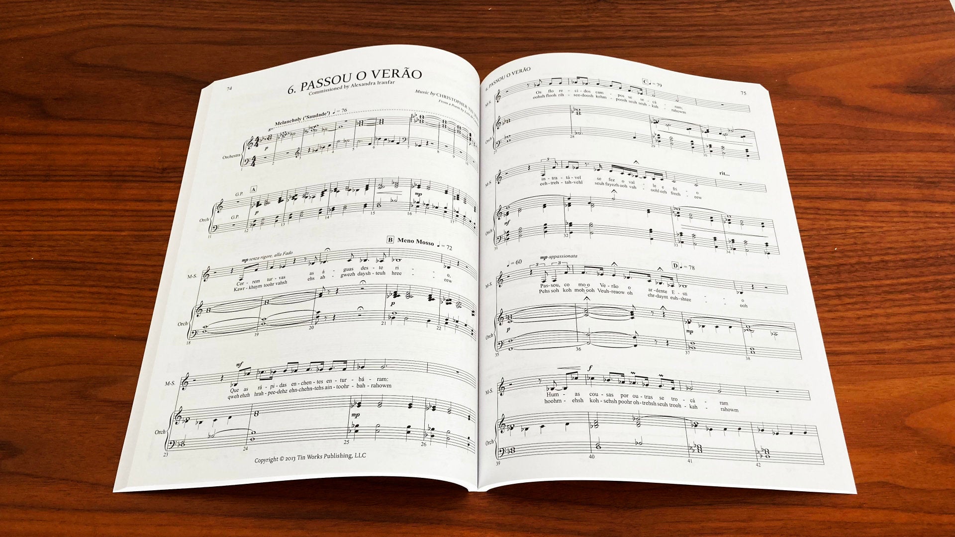Printed Vocal Score - The Drop That Contained the Sea
